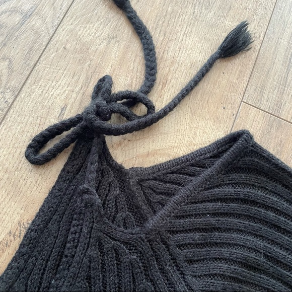 American Rag Cold Shoulder Black Sweater - Picture 3 of 5